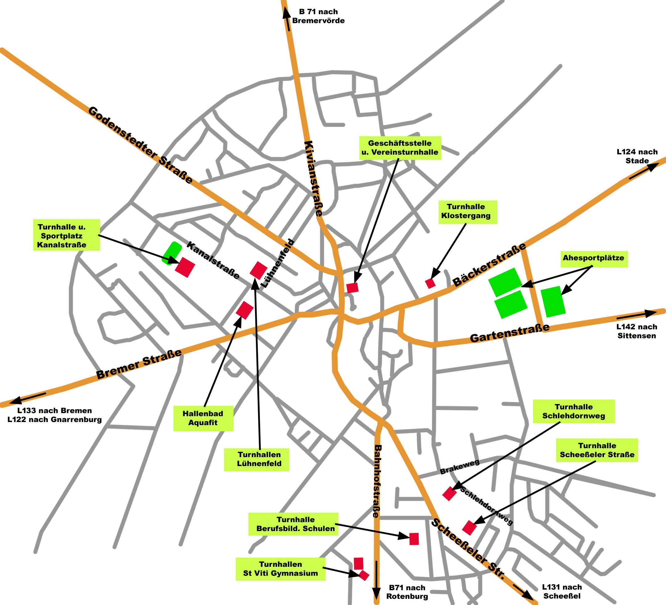 Stadtplan Zeven